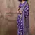 Purple ajrakh print satin georgette sarees