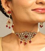 Antique ruby kundan choker set