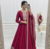Maroon Color Vichitra Silk Embroidery Work Gown 