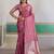 Pink new pure satin handloom weaving outfit     premium quality