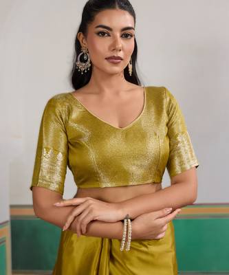 Mustard new pure satin weaving outfit  premium quality 3