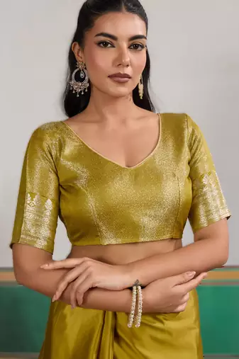 Mustard new pure satin weaving outfit  premium quality