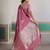 Pink new pure satin handloom weaving outfit     premium quality