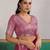 Pink new pure satin handloom weaving outfit     premium quality