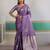 Purple new pure satin handloom weaving outfit     premium quality