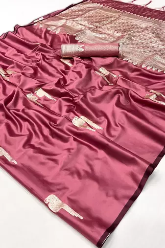 Pink new pure satin weaving outfit  premium quality