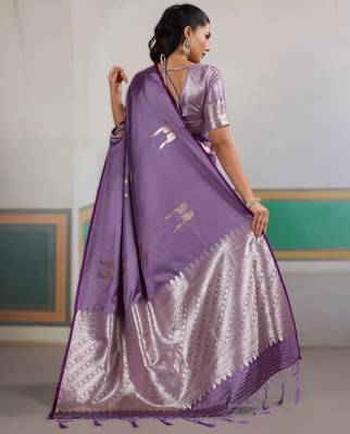 Purple new pure satin weaving outfit  premium quality 2