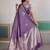 Purple new pure satin handloom weaving outfit     premium quality