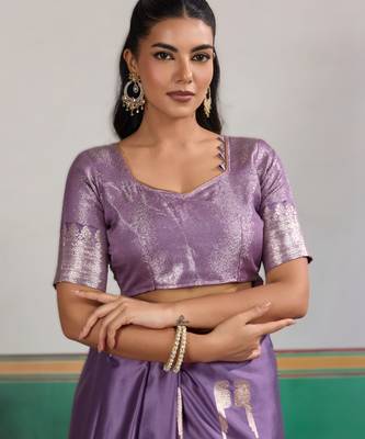 Purple new pure satin weaving outfit  premium quality 3