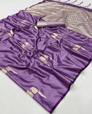 Purple new pure satin weaving outfit  premium quality 4