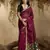 maroon elegant pure satin handloom weaving saree with matching satin handloom blouse     soft, shiny