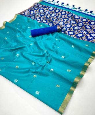 Sky blue tussar silk blend weaving  premium quality fabric 4