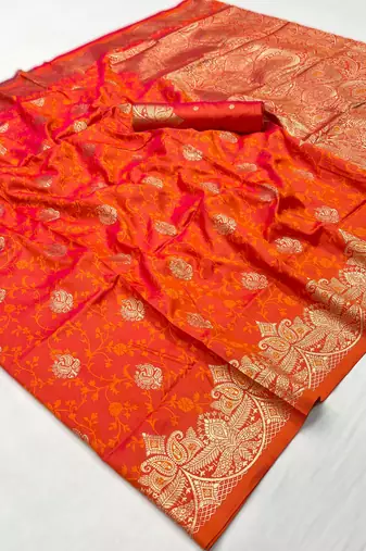 Red weaving silk blend  premium quality fabric |