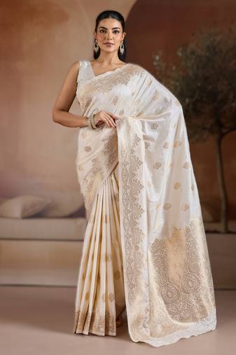 White handloom weaving silk     premium quality fabric |