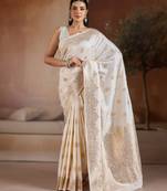 White handloom weaving silk     premium quality fabric |