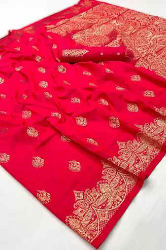 Pink weaving silk blend  premium quality fabric |