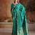 Sea green handloom weaving silk     premium quality fabric |