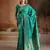 Sea green handloom weaving silk     premium quality fabric |