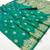 Sea green handloom weaving silk     premium quality fabric |