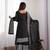 Women black sequins , zari, coding & thread embroidered work silk kurta set