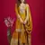 Women yellow sequins , zari, coding & thread embroidered work silk kurta set