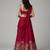 Deep Red Embroidered Lehenga Set