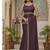 Wine Purple Embellished Peplum style long choli Lehenga set