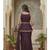 Wine Purple Embellished Peplum style long choli Lehenga set