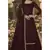 Wine Velvet long Kurti Lehenga set with dupatta