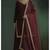 Maroon kurta style lehenga set with Gold Accents