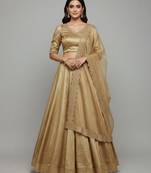 Classic Gold Lehenga choli set with Dupatta