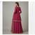Magenta Front-Open Anarkali style lehenga Set