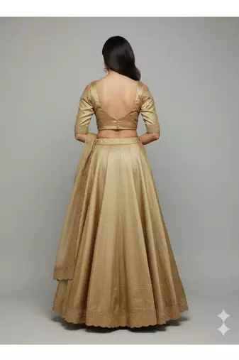 Classic Gold Lehenga choli set with Dupatta