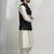 White-black dupion silk kurta set