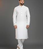 White cotton kurta set