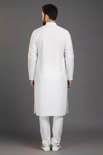 White cotton kurta set