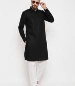 Black cotton kurta set