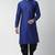 Royal blue embroidered dupion silk kurta set