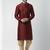 Maroon embroidered dupion silk kurta set