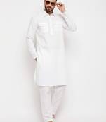 White cotton kurta set