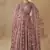 Onion pink chinon silk embroidered trendy wedding look stylish gown