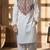 White embroidered cotton kurta set
