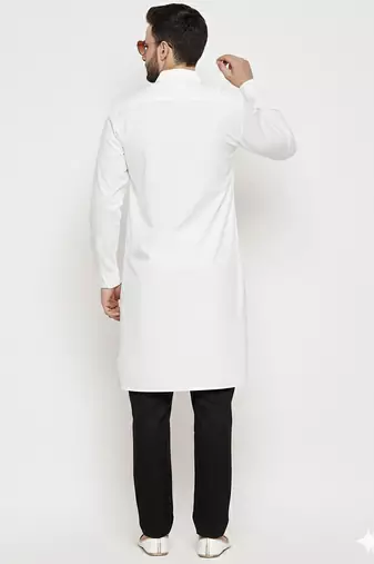 White cotton kurta set