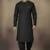 Black embroidered cotton kurta set