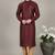 Maroon embroidered dupion silk kurta set