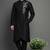 Black embroidered dupion silk kurta set