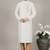 White embroidered dupion silk kurta set