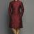 Maroon embroidered dupion silk kurta set