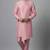Pink embroidered dupion silk kurta set