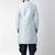 Light blue embroidered dupion silk kurta set